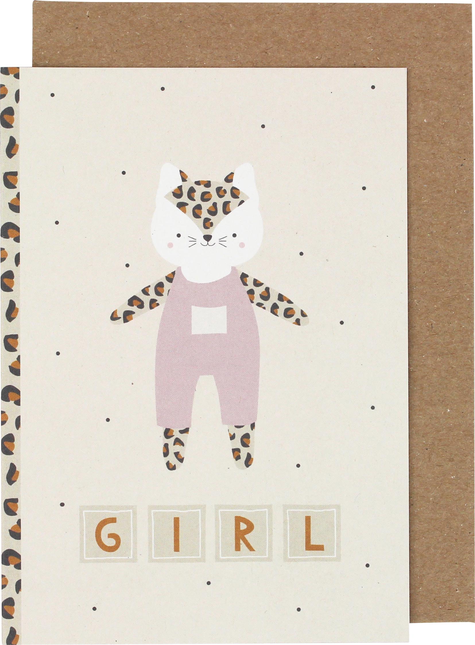 Ava & Yves Klappkarte Leopardenbaby | Rose Girl