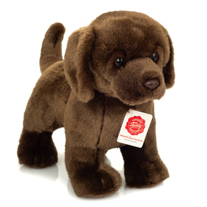 Teddy Hermann Labrador braun stehend 30 cm aus weichem Plüsch als Kuscheltier für Kinder und Hundefans