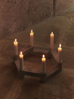 Ferm Living Modular Candle Holder Set Newel | Travertine