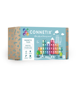 Connetix Magnetbausteine „Pastel Rectangle Pack“ – 24-teiliges Erweiterungsset mit rechteckigen Magnetplatten in sanften Pastellfarben, kompatibel mit allen Connetix-Sets.