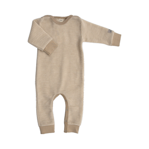 Lilano Onesie Wolle | Ringel mit Bündchen | Sand