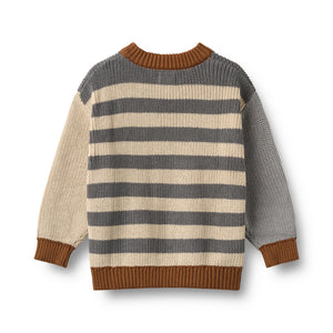 Wheat Strickpullover Rasmus in Flint Stripe – Detailansicht 3