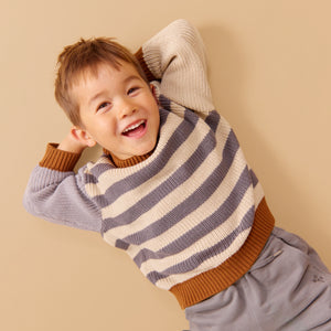 Wheat Strickpullover Rasmus in Flint Stripe – Detailansicht 2