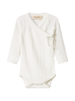 MarMar Copenhagen Wickelbody „Belita“ in Gentle White aus Modal-Baumwollmix 