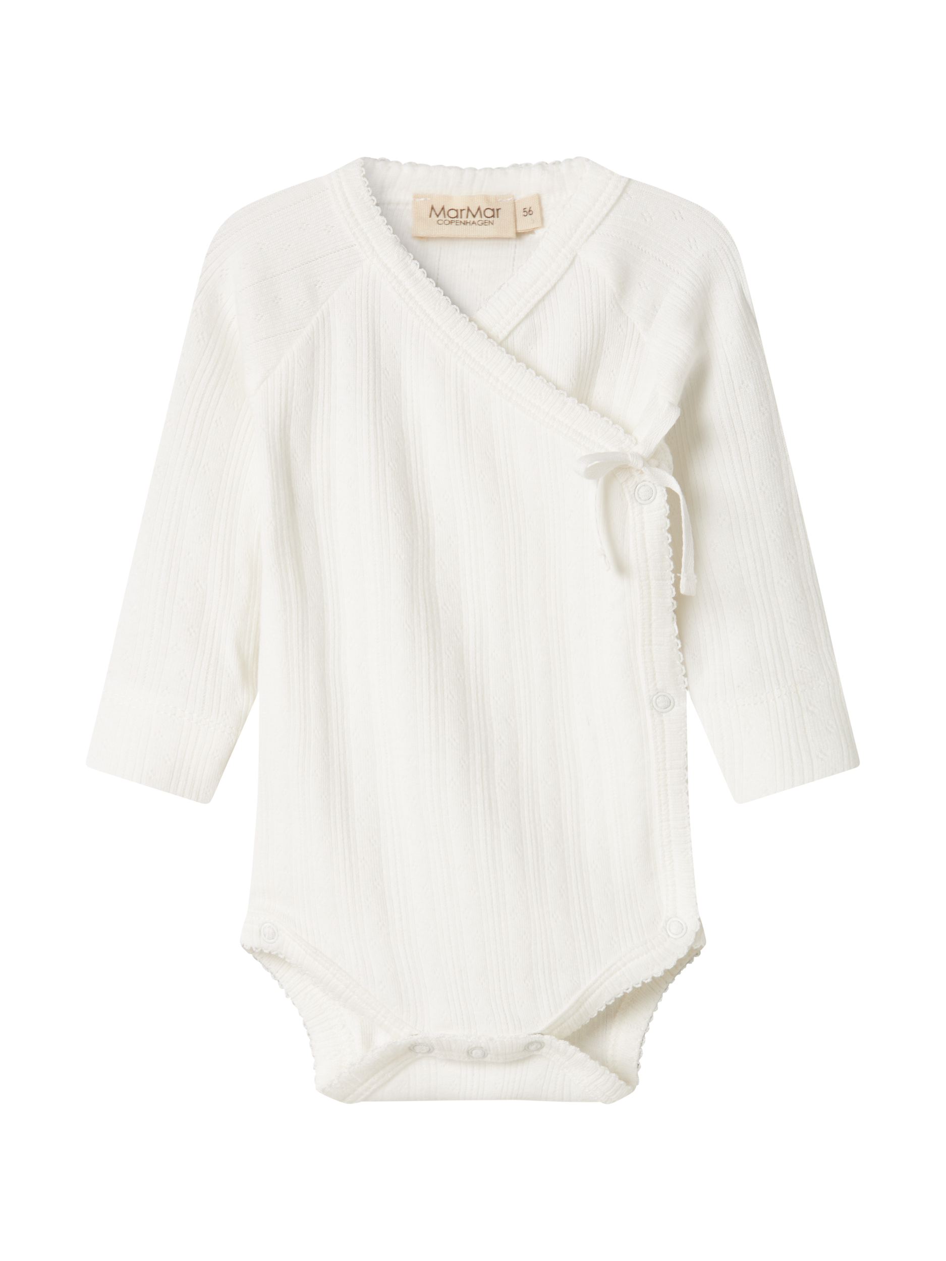 MarMar Copenhagen Wickelbody „Belita“ in Gentle White aus Modal-Baumwollmix 