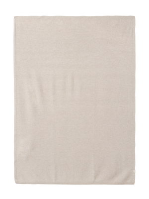 MarMar Copenhagen Babydecke "Alia" in Cashew Melange – weiche, beige melierte Babydecke aus Bio-Baumwolle