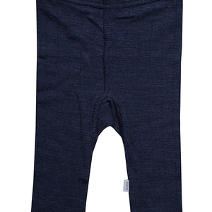 Joha Baby- und Kinderleggings aus Merinowolle in Navy – weiche, temperaturregulierende Hose mit elastischem Bund.
