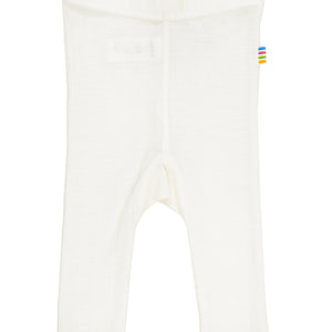Joha Baby- und Kinderleggings aus Merinowolle in Off White– weiche, temperaturregulierende Hose mit elastischem Bund.