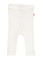 Joha Baby- und Kinderleggings aus Merinowolle in Off White– weiche, temperaturregulierende Hose mit elastischem Bund.