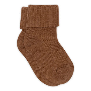 MP Denmark Woll-Rippsocken Baby in Peacan Pie