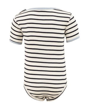 minimalisma Kurzarmbody Seide-Baumwolle "Baldur" Sailor mit Clearwater