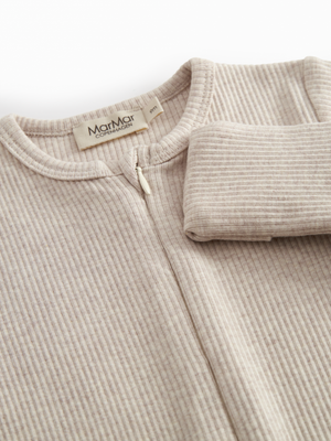 MarMar Copenhagen Jumpsuit "Rompy Zip" | Light Beige Melange