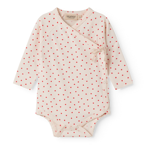 Kinder-Overall von MarMar Copenhagen, Rula Overall Happy Hearts, weich & dehnbar, aus Modal und Bio-Baumwolle, praktische Druckknöpfe