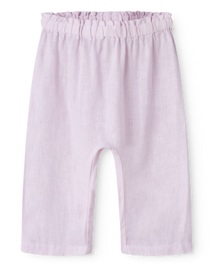 Kinder-Leinenhose von MarMar Copenhagen, Panu Hose Sweet Violet, luftig & leicht, bequeme Sommerhose für Kinder