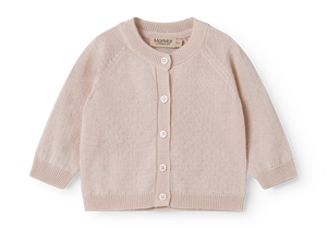 Baby-Cardigan von MarMar Copenhagen, Taki Cardigan Misty Pink, weich & atmungsaktiv, aus Modal und Bio-Baumwolle, bequem & stylisch