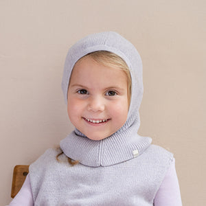 Minimalisma Sturmhaube Merino Baumwolle "Dante" in Lilac – Detailansicht 3