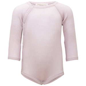 Minimalisma Langarmbody Merino "Ask" in Peony