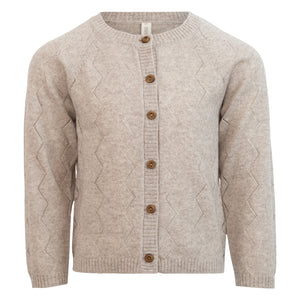 Minimalisma Baby Cardigan Lambswool Cashmere Inkaz in Ecru Melange