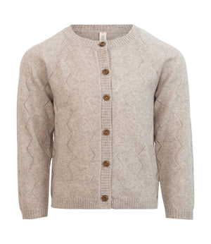 Minimalisma Baby Cardigan Lambswool Cashmere Inkaz in Ecru Melange