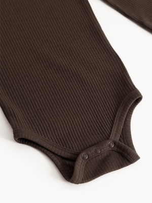 MarMar Copenhagen Langarm-Body – Plain Body LS | Dark Roast