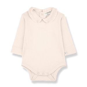 1+ in the family Collar Body Nina Blossom aus Rippjersey mit Kragen für Babys