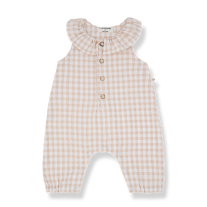 1+ in the family Overall Egina T mit kariertem Stoff für BabysBlossom