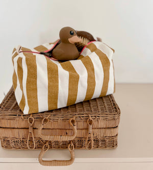 Rose in April Cosmetic Bag "Vic" Ecru | Caramel