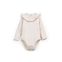 Langarm-Body aus Jersey mit Rüschenkragen und nickelfreien Druckknöpfen im Schritt, hergestellt in Portugal.