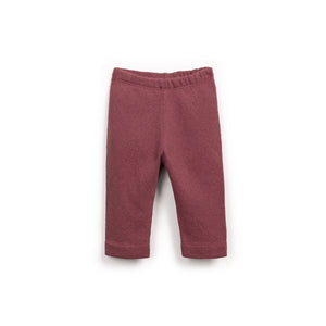 Strickleggings in Dunkelrosa mit elastischem Bund, hergestellt in Portugal.