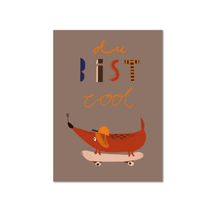 Halfbird Postkarte "Dackel Detlef | du bist cool"