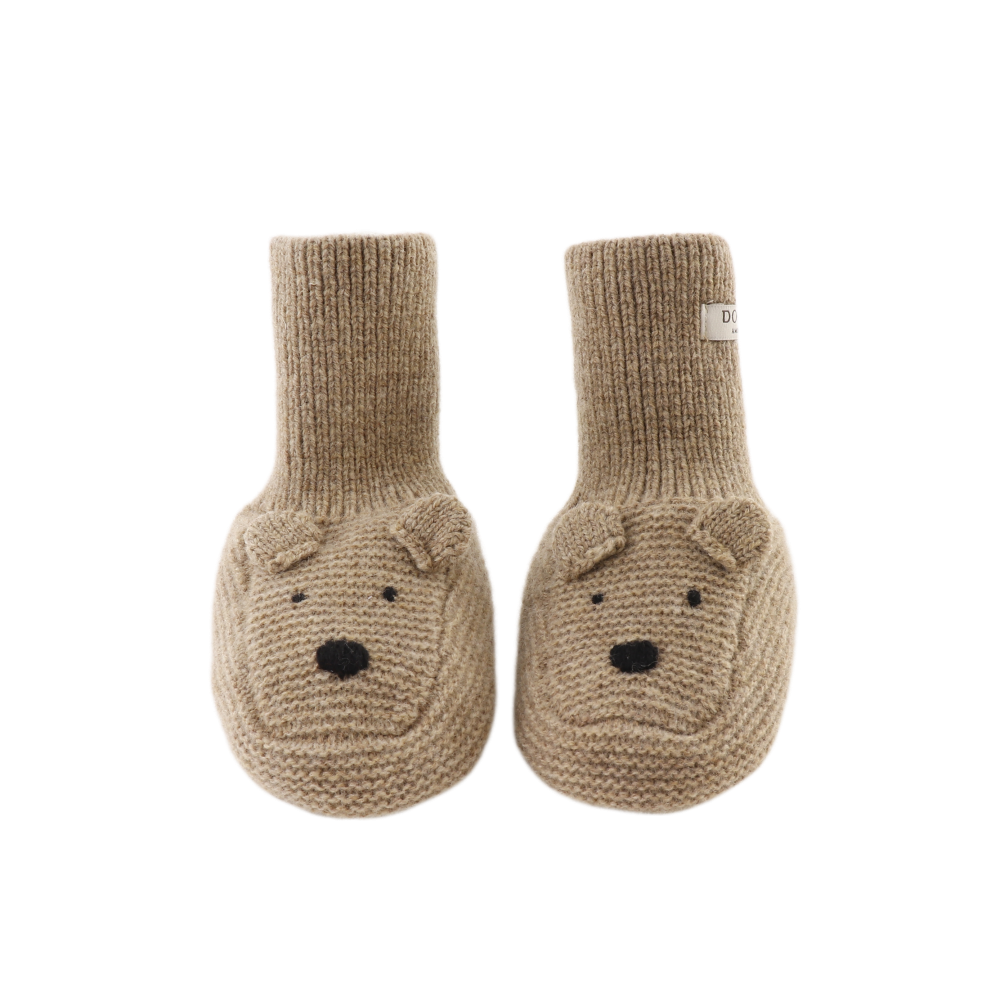 Donsje Maicer Merino Wool Booties | Bear | Milk Chocolate Melange