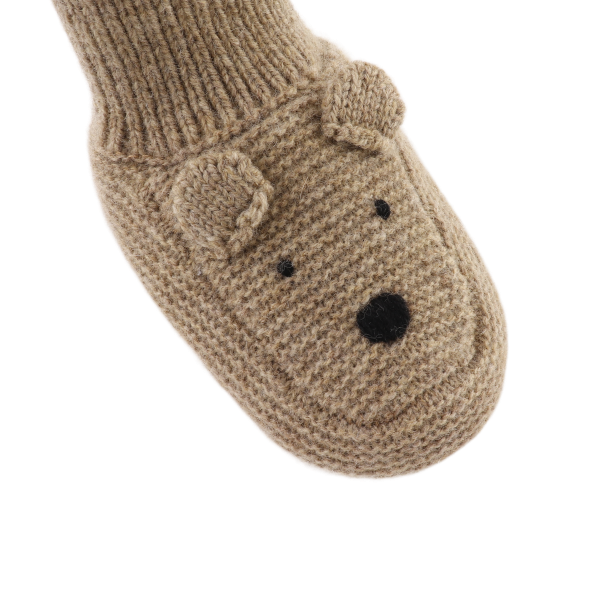 Donsje Maicer Merino Wool Booties | Bear | Milk Chocolate Melange