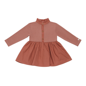Donsje Kleid Louen Rose Dawn, Bio-Baumwolle, verspielter Schnitt, Kinderkleid, bequem & atmungsaktiv