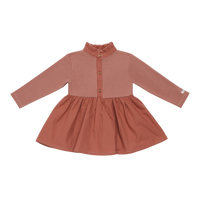 Donsje Kleid Louen Rose Dawn, Bio-Baumwolle, verspielter Schnitt, Kinderkleid, bequem & atmungsaktiv