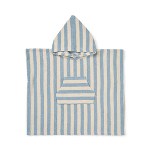 Wheat Frottee-Poncho "Lille" | Blue Swim Stripe