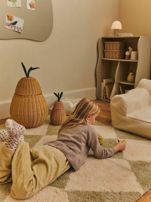 Ferm Living Pear Braided Storage - Panier de rangement poire grande | Naturel