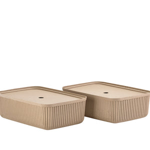 Zone Denmark Aufbewahrungsbox 2-er Set Beige L