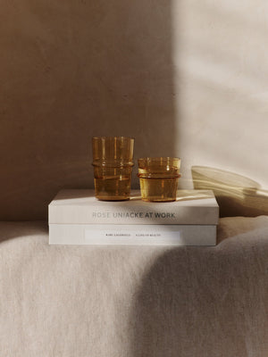 Ferm Living Verre haut Boya – Lot de 2 | Jaune