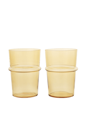 Ferm Living Verre haut Boya – Lot de 2 | Jaune