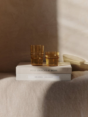 Ferm Living Verres bas Boya – Lot de 2 | Jaune