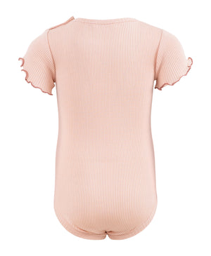 minimalisma Kurzarmbody Seide-Baumwolle "Buddy" Sweet Rose mit Antique Rose