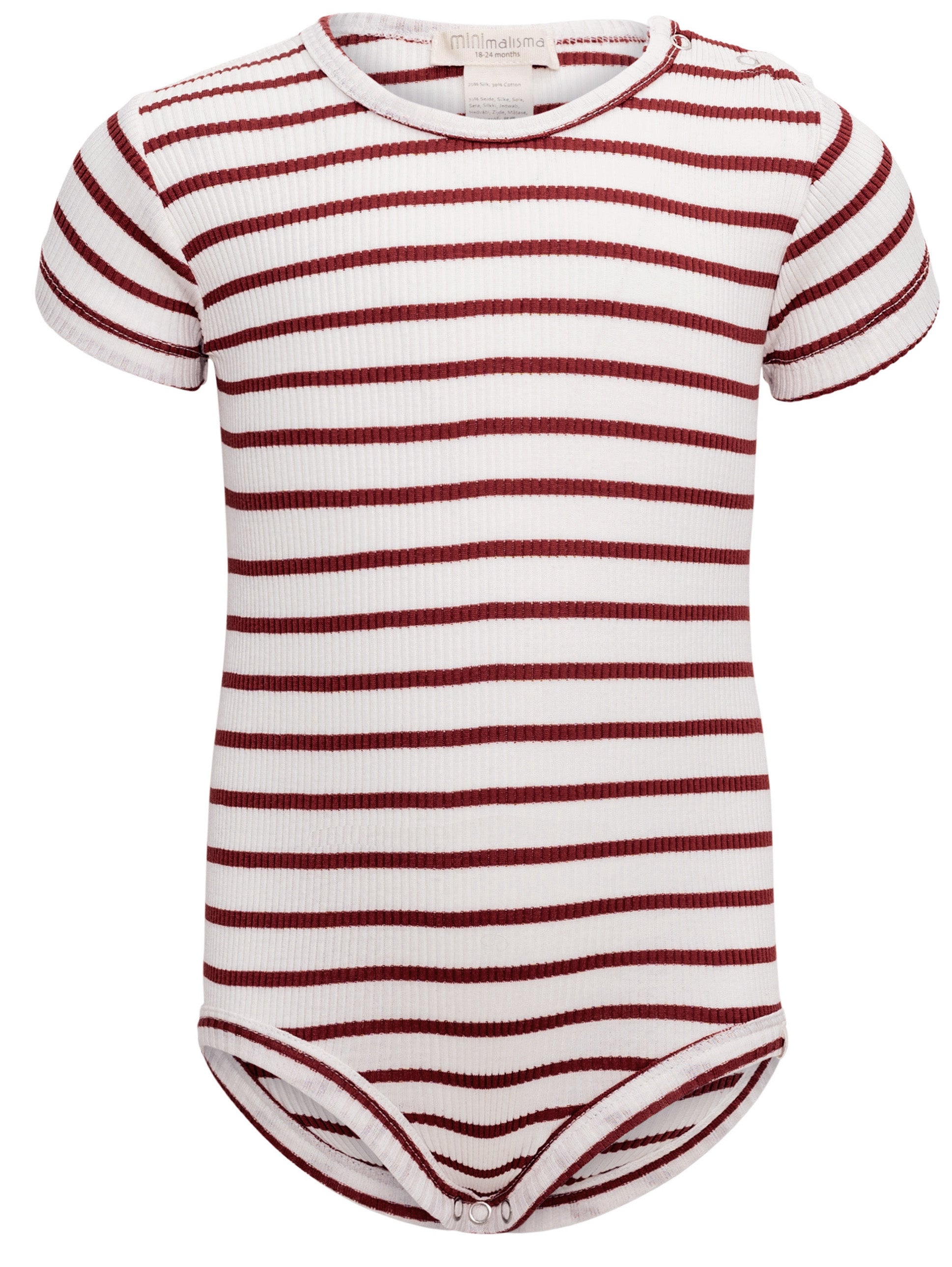 minimalisma Body Seide-Baumwolle "Buddy" Hibiscus Stripes