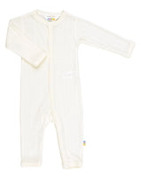 Joha Baby Jumpsuit aus Wolle-Seide in Off White – weicher, temperaturregulierender Einteiler für Babys mit sensibler Haut.