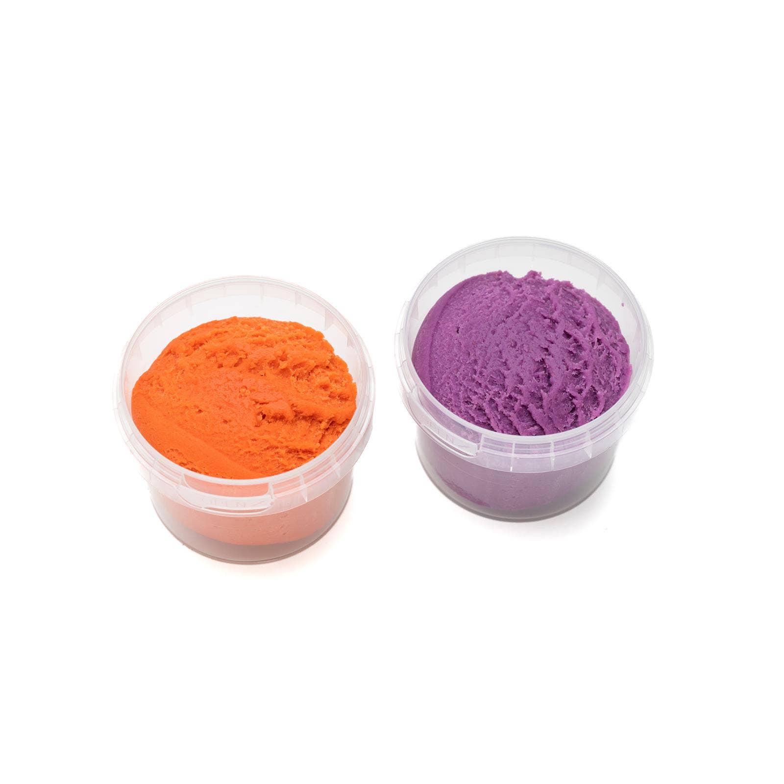 Neongrün Bio-Knete vegan 2er Set "Suri" orange/violett