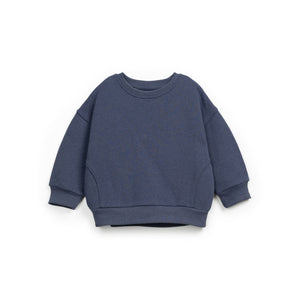 Fleece-Sweatshirt u mit langen Ärmeln, Rundhalsausschnitt mit Bündchen und elastischem Bund, hergestellt in Portugal.