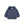 Fleecejacke in Dunkelblau mit Reißverschluss, Kapuze, Fronttaschen und elastischen Bündchen, hergestellt in Portugal.