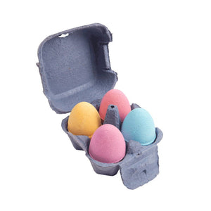 Cluck Cluck 4 Kids Bath Bombs – 4 bunte Ei-förmige Badebomben für Kinder ab 3 Jahren, dermatologisch getestet, vegan