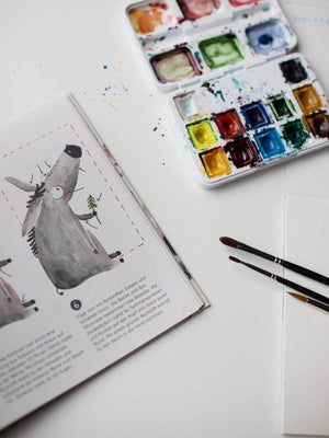 HalfbirdPeignez à l'aquarelle "Aquarelle avec moi, ma bête tordue"