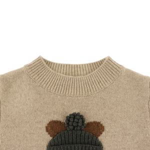 Donsje Merino Wool Sweater "Denn" | Bear | Biscotti Melange