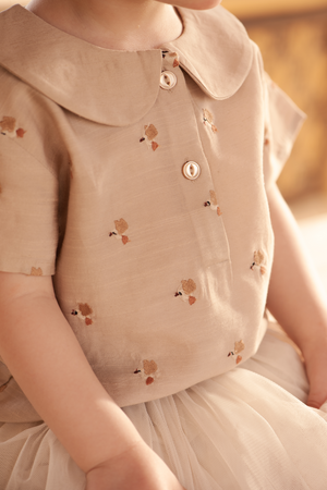 Donsje Bluse "Nesa Hummingbird" Soft Taupe